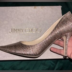 Jimmy Choo Textured Brown Heels